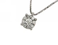 Pendente Mirco Visconti Donna Punto Luce 4 Punte in Oro bianco Diamante 0.33 Ct P2238/50 - P2238/50